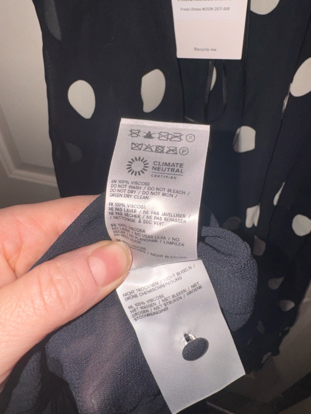 Reformation Moon Dot Midi Slip Fredo Dress, size 8, NWT - Picture 12 of 16